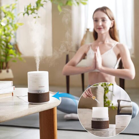 HOMEKANE Essential Oil Diffusers 150ml Aromatherapy Oil Diffuser with 8 Colorful Lights 2 Mist Mode, Waterless Auto Shut-Off Protection & 3 Timer, Humidifiers for Bedroom Home Office Yoga in Kuwait