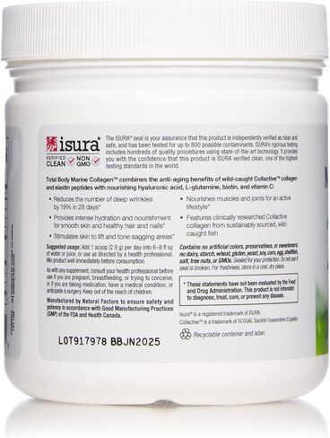 Natural Factors، كولاجين بحري للجسم بالكامل، مسحوق الببتيدات النشطة بيولوجيًا للبشرة الصحية والشعر والمفاصل، بدون نكهة، 4.8 أونصة in Saudi Arabia
