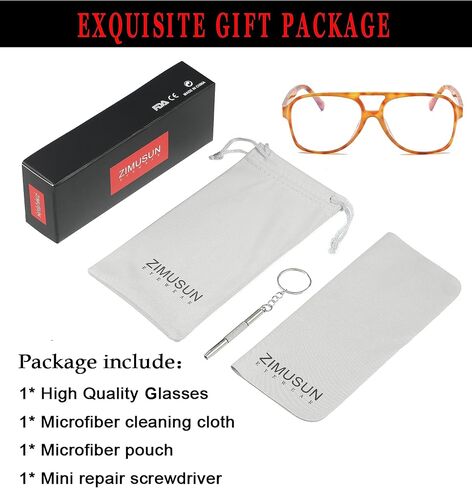 ZIMUSUN Retro Aviator Blue Light Glasses for Women Men 70s Oversized Frame Pilot Glasses Anti Eyestrain in Kuwait