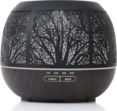 Essential Oil Diffuser Humidifier for Home: 400ml Ultrasonic Aroma Air Diffusers for Large Room - Aromatherapy Cool Mist Vaporizer with Timer & LED Light for Bedroom in Saudi Arabia