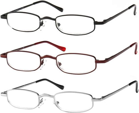 نظارات قراءة K KENZHOU للرجال/النساء، إطار معدني للقراء للسيدات للجنسين يقلل من إجهاد العين المرتبط بالكمبيوتر، 3 عبوات in Kuwait