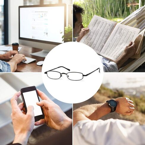 نظارات قراءة K KENZHOU للرجال/النساء، إطار معدني للقراء للسيدات للجنسين يقلل من إجهاد العين المرتبط بالكمبيوتر، 3 عبوات in Kuwait