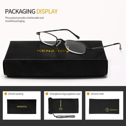 نظارات قراءة K KENZHOU للرجال/النساء، إطار معدني للقراء للسيدات للجنسين يقلل من إجهاد العين المرتبط بالكمبيوتر، 3 عبوات in Kuwait