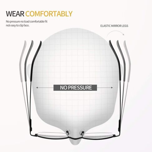 نظارات قراءة K KENZHOU للرجال/النساء، إطار معدني للقراء للسيدات للجنسين يقلل من إجهاد العين المرتبط بالكمبيوتر، 3 عبوات in Kuwait