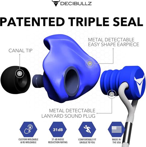 ديسيبلز سدادات اذن مصبوبة مخصصة قابلة للكشف عن المعادن in Kuwait
