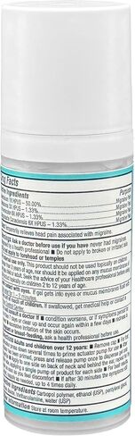 مضخة جل Stopain Migraine لتخفيف الآلام، 1.62 أونصة (عبوتان)، صنعت في الولايات المتحدة الأمريكية، أثبتت أبحاث القوة القصوى سريعة المفعول فعاليتها الموضعية، لا توجد آثار جانبية معروفة أو تفاعلات دوائية، منتجات معتمدة من HSA FSA in Kuwait