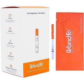 Wondfo Pregnancy Test Strips - HCG Detection 25 MIU/ml, Home Test of Reliable Result - 25 Count