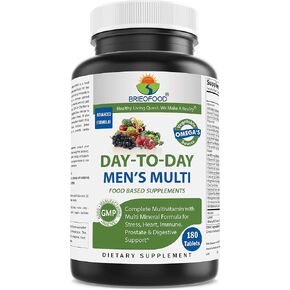 BRIOFOOD Day-to-Day Men's Multi 180 Tablets - Food Based Supplement with Vegetable Source Omegas in Saudi Arabia