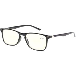 JOSCHOO Computer Reading Glasses Blue Light Blocking Readers Men and Women Glasses of Reading (Blue Stripe, 1.25)