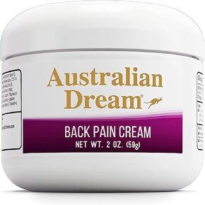 Australian Dream Back Pain Cream - Soothing, Non-Greasy Pain Relief Cream - Strong Muscle Pain Relief Cream Good for Neck, Body, Muscle Aches, or Back Pain - 2 oz Jar