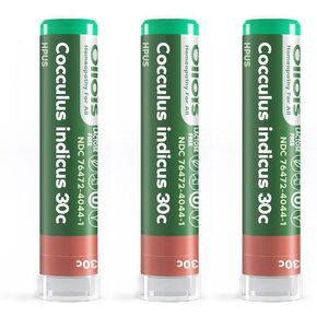 OLLOIS Cocculus Indicus 30c Organic, Lactose-Free, Vegan, Homeopathic Medicine, 80 Pellets (Pack of 3) in Saudi Arabia
