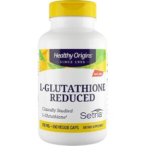 Healthy Origins L-Glutathione (Setria) Reduced, 250 mg - Immune Support Supplement - Collagen & Antioxidant Support - Gluten-Free Supplement - 60 Veggie Capsules in Saudi Arabia