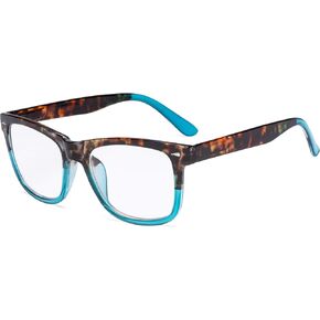 Eyekepper Design Reading Glasses Square Large Lenses Reader Eyeglasses for Women Reading Spring-Hinges Black +0.50 in Saudi Arabia
