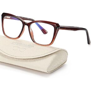 EYEGUARD Blue Light Reading Glasses for Women TR90 Cat Eye Computer Eyeglasses Fashion Spring Hinge Readers in Kuwait