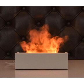 Duopy Fire Diffuser Aroma Diffuser محاكاة مرطب النار مع لونين من اللهب (أسود)