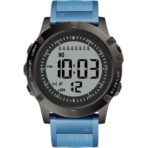 TICCI Men 8 Vibrating Alarms Watch Medication Aids Pill Vibra Alert Reminders for Elderly Seniors Big Digits Waterproof