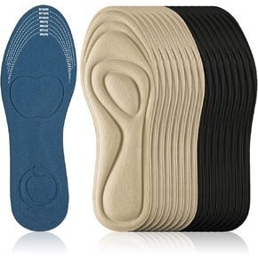 8 Pairs 3D Shoe Insoles Inserts Women Men, Sponge Insoles Replacement Innersoles Comfort Cushioning Work Boot Replacement Shoe Inserts(Candy Color, Shoe Size 2-7)