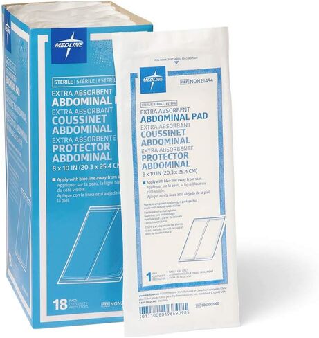Medline Sterile Abdominal Pads, 8 in x 10 in (360/case) in Saudi Arabia