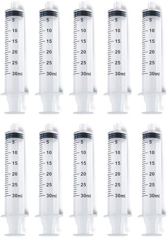 Easy Glide 30ML 30CC Luer Lock Syringe 10 Pack, No Needle, Sterile, Great for Home Care in Saudi Arabia