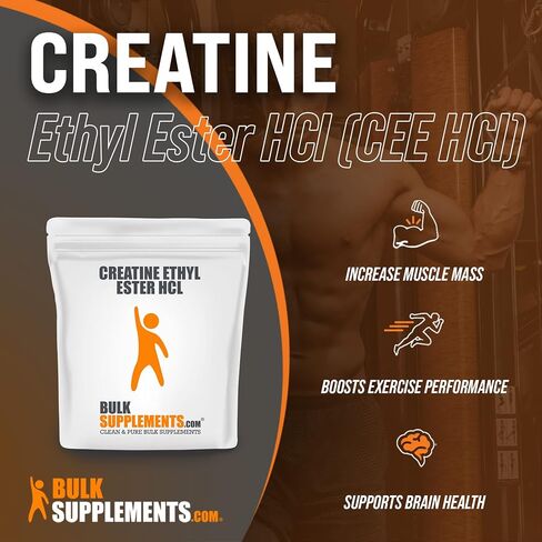BULKSUPPLEMENTS.COM مسحوق الكرياتين إيثيل إستر حمض الهيدروكلوريك - مسحوق الكرياتين - مكمل الكرياتين النقي - مسحوق الكرياتين قبل التمرين - مكملات الكرياتين الغذائية (100 جرام - 3.5 أونصة) in Saudi Arabia