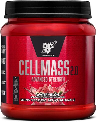 BSN كريم سيلماس 2.0 للتعافي بعد التمرين مع بي سي ايه ايه والكرياتين والجلوتامين - صديق للكيتو - بطيخي، (25 حصة) in Kuwait