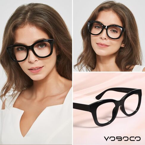 YOBOCO Oversized Reading Glasses Women Large Readers Ladies Stylish Designer Reading Glasses Men in Saudi Arabia