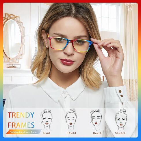 نظارات القراءة JOSCHOO 5 أزواج من قارئات الكمبيوتر بمفصلات ربيعية أنيقة للسيدات in Kuwait