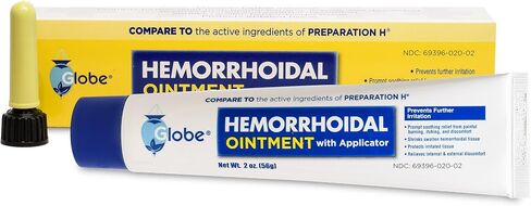 Hemorrhoidal Ointment w/Applicator, Phenylephrine HCl, Petrolatum, Mineral oil, Relief from Burning, Itching and Discomfort of Hemorrhoids, 2 Ounce Tube in Saudi Arabia