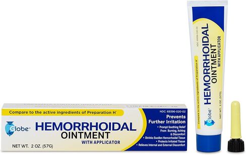 Hemorrhoidal Ointment w/Applicator, Phenylephrine HCl, Petrolatum, Mineral oil, Relief from Burning, Itching and Discomfort of Hemorrhoids, 2 Ounce Tube in Saudi Arabia