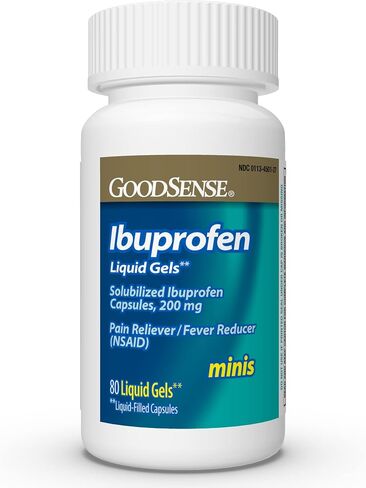 Ibuprofen Mini Liquid-Gels, 200 mg, Liquid-Filled Capsules, Pain Reliever and Fever Reducer, 80 Count in Saudi Arabia