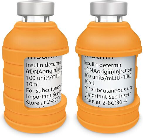 Insulin Via Bottle Protector Case for Diabetic, Insulin Vial Holder Silicone Protective Sleeve to Protect Your Insulin Vial from Breaking, for Most 10ML Insulin Vials, 2-Pack (Short-Blue) in Kuwait