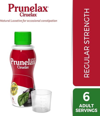 Prunelax Ciruelax Natural Laxative Regular Liquid, for Occasional Constipation, 4.05 fl oz, Red, (EX1391) in Saudi Arabia