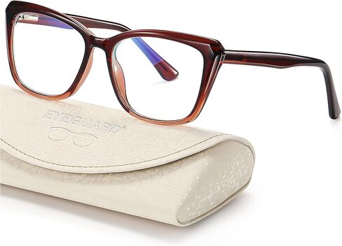 EYEGUARD Blue Light Reading Glasses for Women TR90 Cat Eye Computer Eyeglasses Fashion Spring Hinge Readers in Kuwait