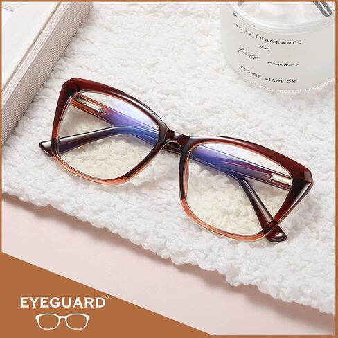 EYEGUARD Blue Light Reading Glasses for Women TR90 Cat Eye Computer Eyeglasses Fashion Spring Hinge Readers in Kuwait