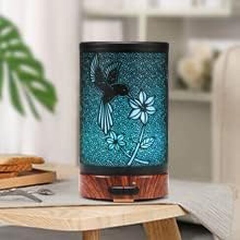 ASAWASA Diffusers for Essential Oils, Essential Oil Diffuser with Waterless Auto Shut-Off, Metal Art Aromatherapy Humidifier with Multicolor Changed Night Light,Ideal for Home Gifts Spa Yoga (Banyan) in Kuwait
