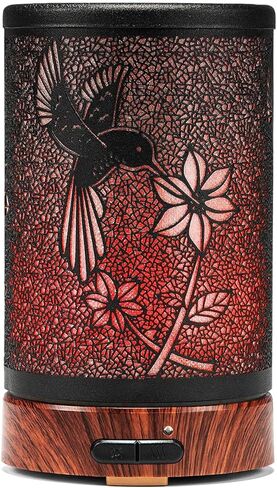 ASAWASA Diffusers for Essential Oils, Essential Oil Diffuser with Waterless Auto Shut-Off, Metal Art Aromatherapy Humidifier with Multicolor Changed Night Light,Ideal for Home Gifts Spa Yoga (Banyan) in Kuwait