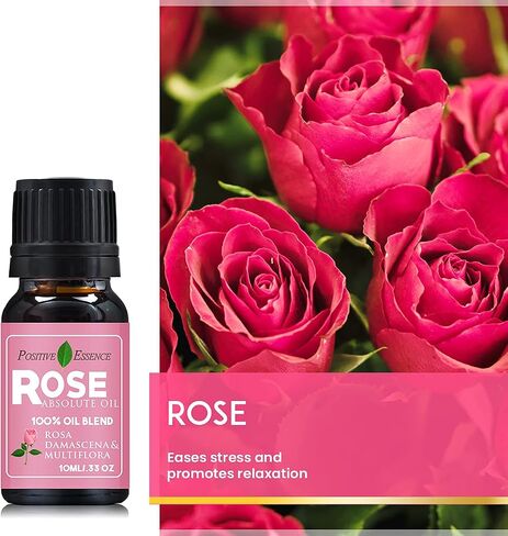 Rose Essence Oil, 100% Pure Rose Absolute Oil for Diffuser, Rose Essential Oil for Relaxation, Rosa Oil, Premium Quality, 10ml 0.33 fl oz in Kuwait
