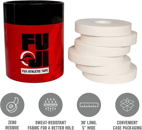 Fuji- Jiu-Jitsu and Judo Finger Tape with Case (6 Rolls) White in Kuwait