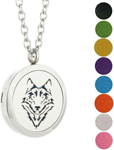 JAOYU Diffuser Necklace Aromatherapy Pendant Animal Locket Essential Oil Necklace for Women - Teens Girls Gifts in Kuwait