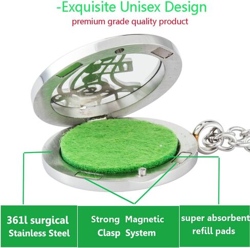 JAOYU Diffuser Necklace Aromatherapy Pendant Animal Locket Essential Oil Necklace for Women - Teens Girls Gifts in Kuwait