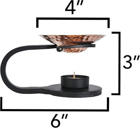 Iron & Copper Essential Oil Burner Aroma Diffuser - 4 Inch Height in Saudi Arabia