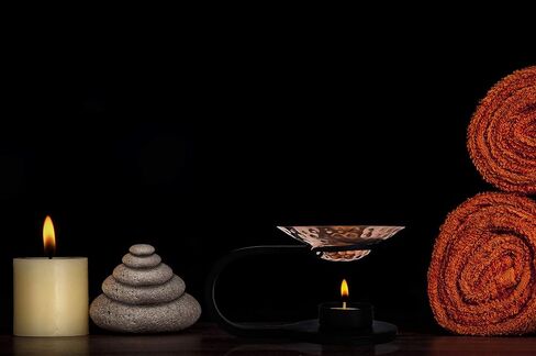 Iron & Copper Essential Oil Burner Aroma Diffuser - 4 Inch Height in Saudi Arabia