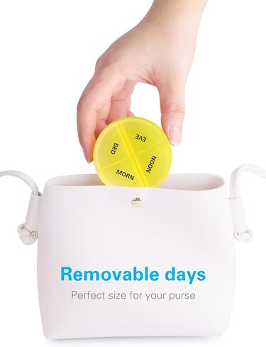 منظم حبوب الدواء 4 مرات في اليوم، باج هول المحمولة الأسبوعية لمدة 7 أيام - صندوق منظم أدوية لمدة أسبوع واحد لزيوت الأسماك والفيتامينات والمكملات الغذائية in Kuwait