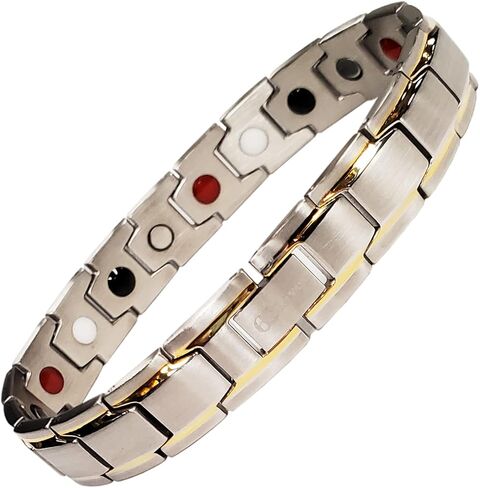 60LIVES سوار العلاج المغناطيسي للرجل. يساعد في علاج الإجهاد الصحي والتهاب المفاصل والألم. طاقة قوية مدعومة بالعناصر الطبيعية. in Kuwait