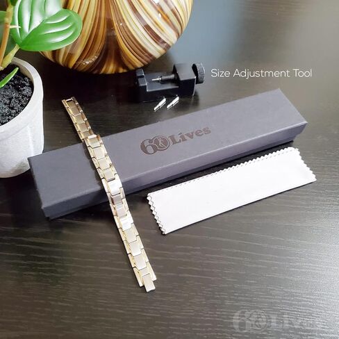 60LIVES سوار العلاج المغناطيسي للرجل. يساعد في علاج الإجهاد الصحي والتهاب المفاصل والألم. طاقة قوية مدعومة بالعناصر الطبيعية. in Kuwait