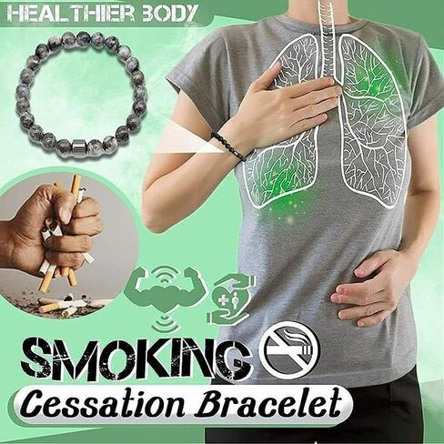 3 Pcs Smoking Cessation Bracelets, Anti Anxiety Bracelets Natural Stones Stress Relief Spiritual Bracelet for Women Men Quit Smoking Therapy Bracelet in Saudi Arabia