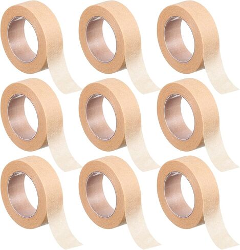 Nuanchu 9 Rolls Beige Tape Flexible Skin Tape Breathable Nose Tape Self Adhesive Gauze Tape for Wound Injuries Swelling Sports, 0.5 Inch x 10 Yards in Saudi Arabia