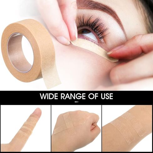 Nuanchu 9 Rolls Beige Tape Flexible Skin Tape Breathable Nose Tape Self Adhesive Gauze Tape for Wound Injuries Swelling Sports, 0.5 Inch x 10 Yards in Saudi Arabia