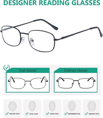 Eyekepper 4 أزواج من نظارات القراءة بإطار معدني + نظارات قارئ 1.75 مع مفصلات زنبركية للرجال والنساء للقراءة in Kuwait