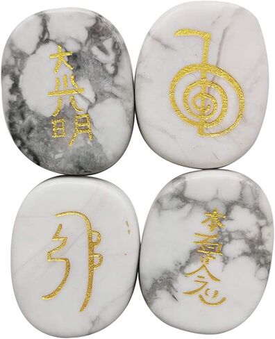 4 Pcs Black Obsidian Engraved Chakra Stones Healing Crystal Reiki Balancing Palm Stone, 25mm in Saudi Arabia